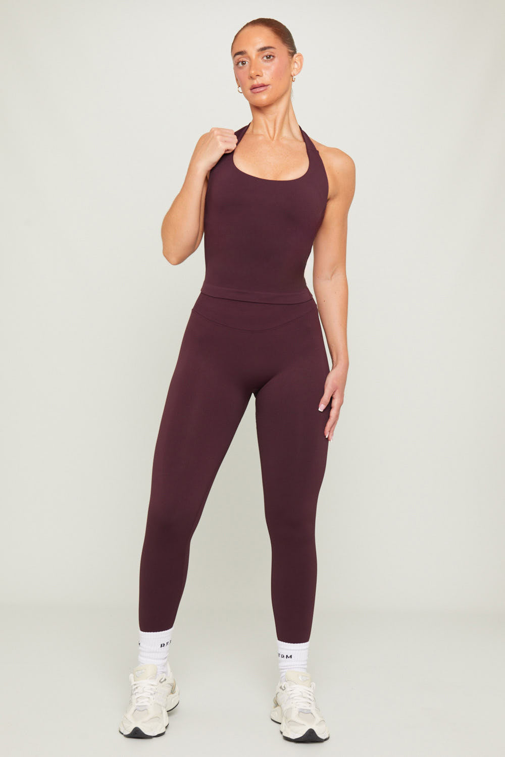 SCLPT™ Seamless Sculpting Halter Top - Espresso