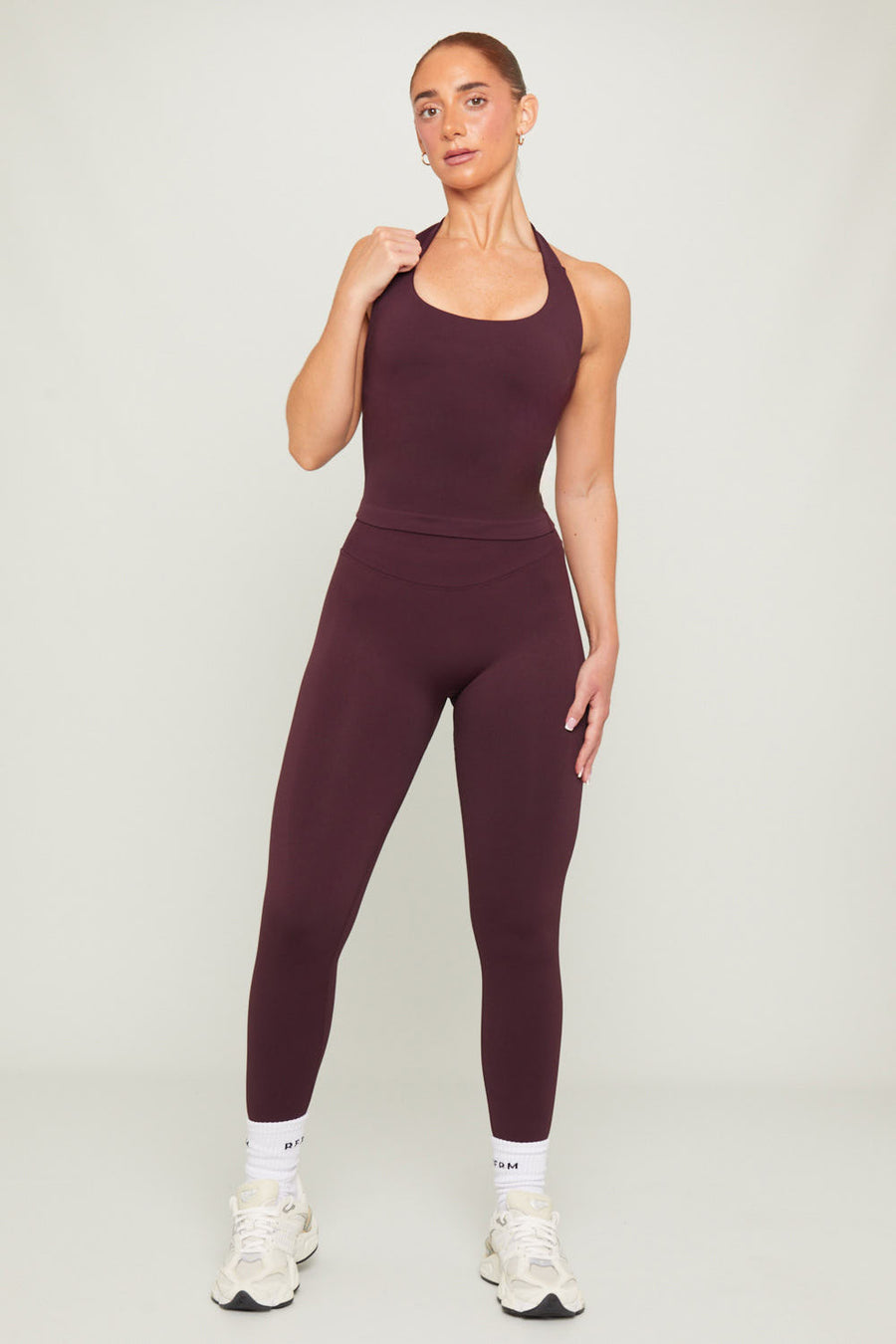 SCLPT™ Seamless Sculpting Halter Top - Espresso