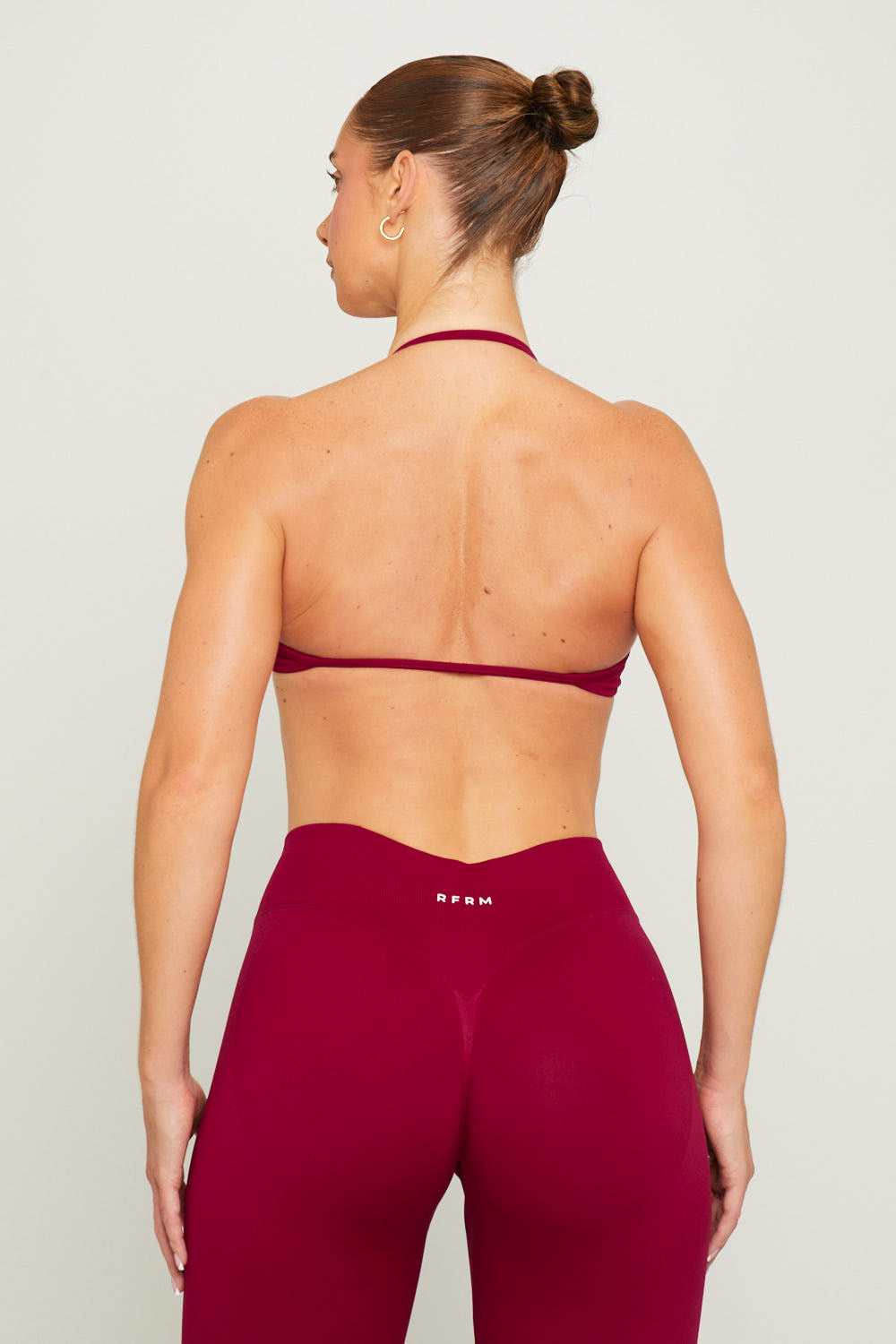 SCLPT™ Seamless Strappy Sports Bra - Dark Cherry